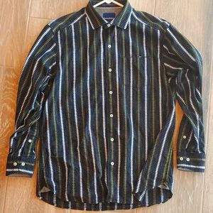 EUC Tommy Bahama Men's Size Medium Vertical Stripe Dress Shirt